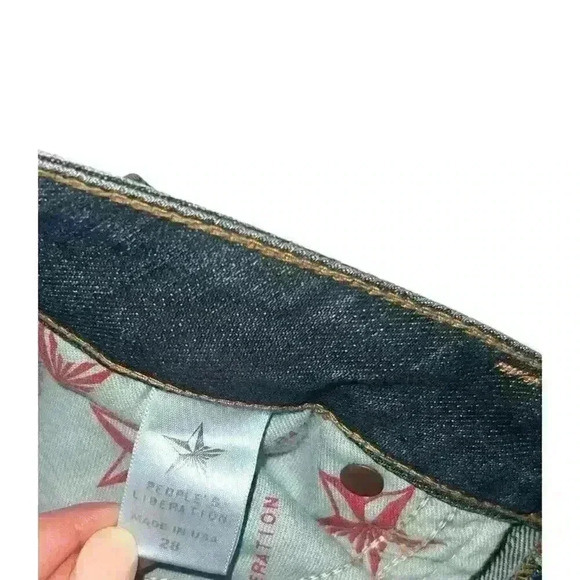 Peoples Liberation Denim Janine Flare Blue Jeans Women’s Size 28 Embroidered - Picture 7 of 12
